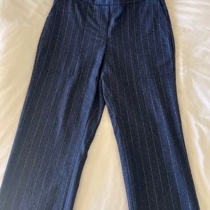 Lafayette Slacks Navy with Silver Metallic Stripe